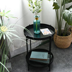 Simple Iron Double Layer Small Coffee Table