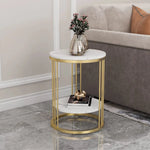 Round Marble Accent Coffee Table