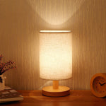 Cylinder Wooden Table Lamp