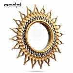 Sun Mirror Gold Round Decorative Mirror