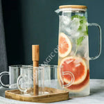 1.7L Glass Water Pitcher with Handle